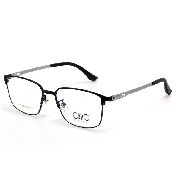 Men's Black Metal Browline/Clubmaster Glasses Frames - Jlur Optic 02023380