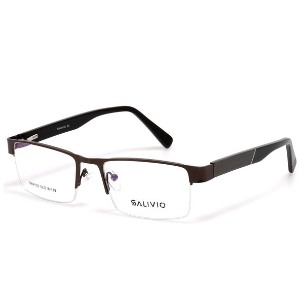 Kids' Brown Semi-Rimless Rectangular Eyeglass Frames - Jlur Optic 02022471