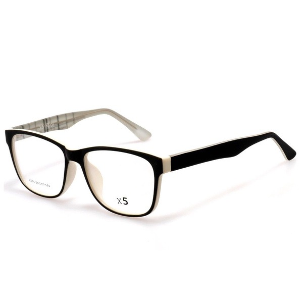 Unisex Black Square Plastic Eyeglass Frames - Jlur Optic 02004155