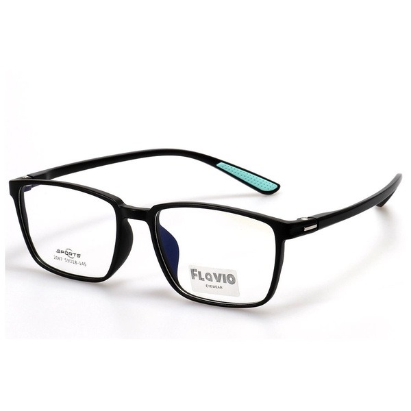 Unisex Black Rectangular Plastic Eyeglass Frames - Jlur Optic 02024043