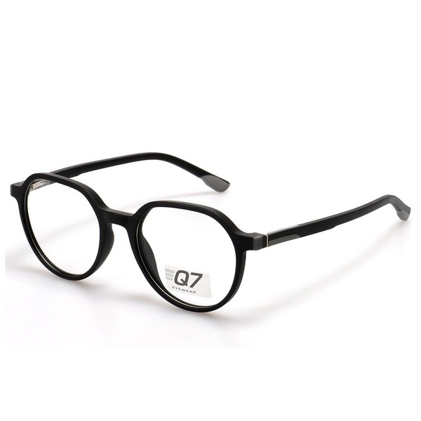 Men's Black Round Plastic Eyeglass Frames - Jlur Optic 02023934