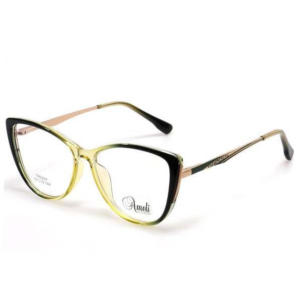 Women's Green Butterfly/Dragonfly Rimmed Eyeglass Frames - Jlur Optic 02023343