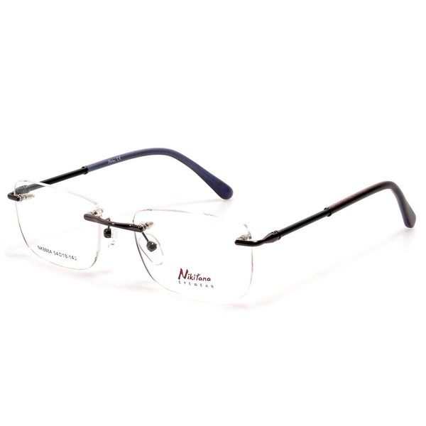 Unisex Rimless Metal Rectangle Glasses - Jlur Optic 02020372
