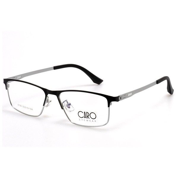 Men's Black Metal Rectangular Eyeglass Frames - Jlur Optic 02023382