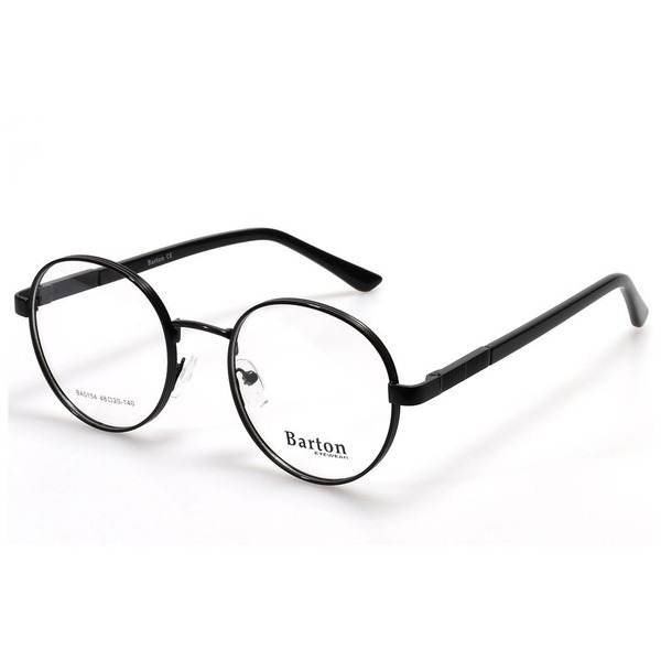 Women's Black Metal Round/Panto Rimmed Eyeglasses - Jlur Optic 02020474