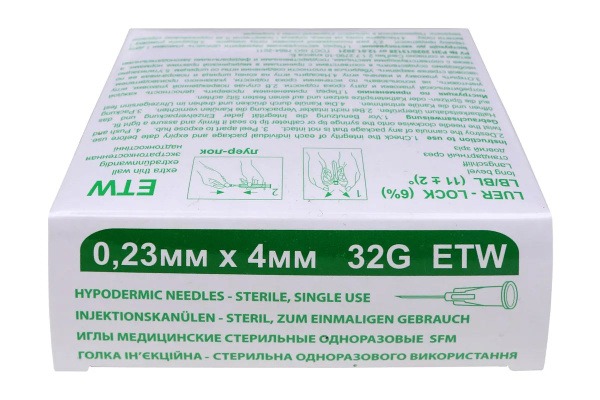 32G 4mm Medical Injection &amp; Mesotherapy Needles (50 Pack)