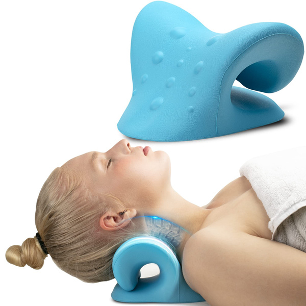 Neck Stretcher &amp; Posture Corrector Pillow (Light Blue)