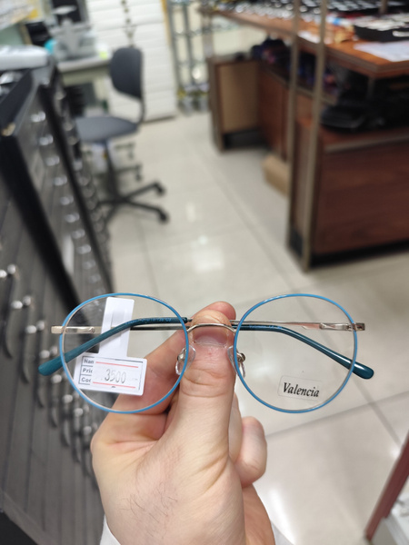 Durable Blue Valencia Round Glasses with Flex Arms