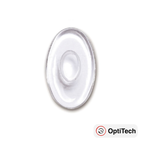 OptiTech Nose Pads for Silhouette, Air Titanium &amp; Minimal Art Glasses (Hook-On, Oval, 11mm, 4 Pack)