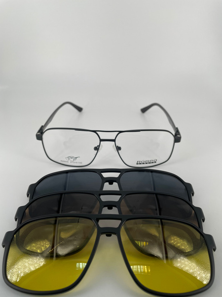 Romeo R25535 Magnetic Clip-On Sunglasses Frame with Case