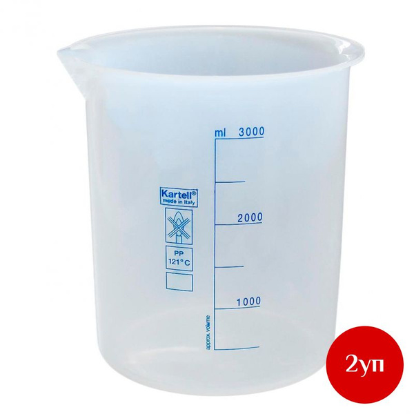 Kartell 11000851: Autoclavable Graduated Cylinder, 3000ml (2 Pack)