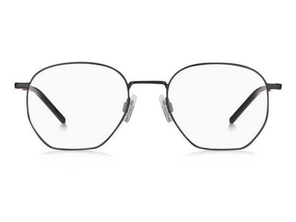 Hugo HG 1121 BLX Black Hexagonal Metal Men's Eyeglass Frames