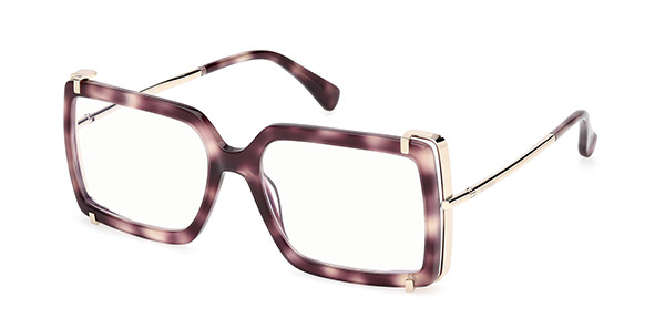 Max Mara MM5155-B 055 Brown Rectangular Plastic Eyeglass Frames