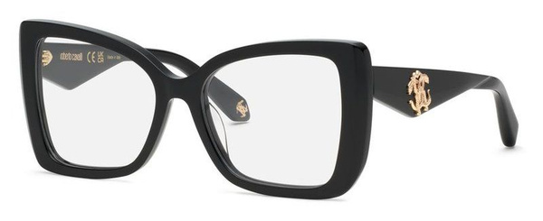 Roberto Cavalli VRC111 700 Black Butterfly Acetate Women's Eyeglass Frames