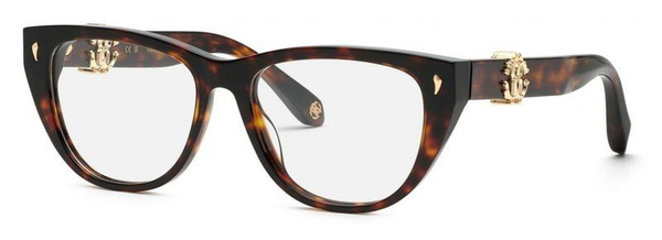 Roberto Cavalli VRC045 Sunglasses: Brown Square Plastic Frame for Women