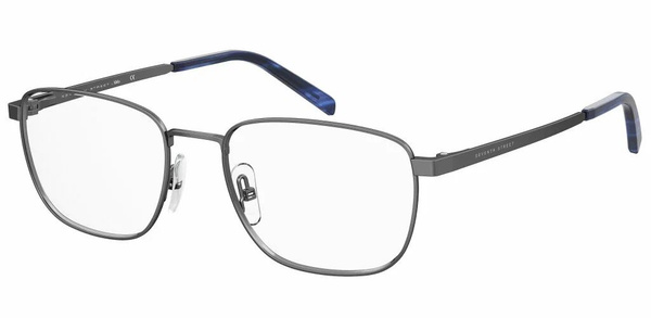 Men's Gray Metal Rectangle Eyeglasses Frames 7Th Street 7A 087 KJ1