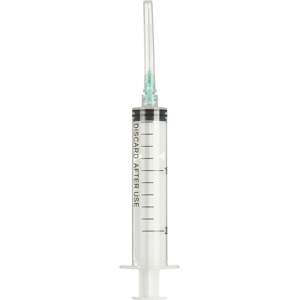 Jinlong 20ml 3-Part Disposable Syringe with 21G x 0.8x40mm Needle (40 Pack)