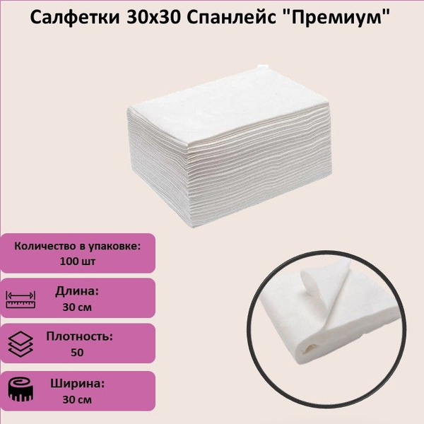 Premium 30x30 Spunlace Wipes (Bulk)