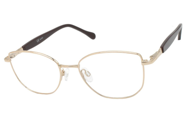 Women's Glory 017 Gold Mixed-Material Eyeglass Frames