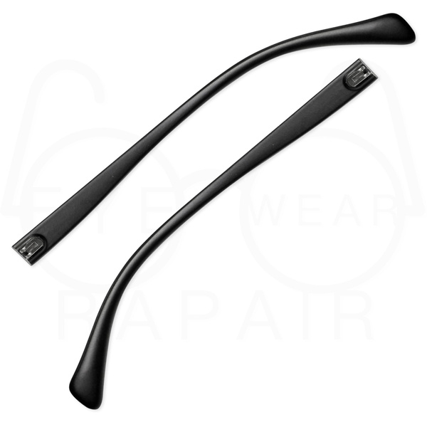 Black Plastic Double-Loop Earhooks (9.0x1.5x135mm)