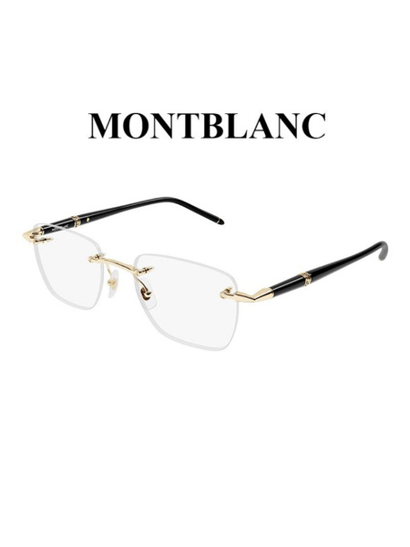 Montblanc MB0346O Eyeglass Frames: Rimless Nearsightedness Solution