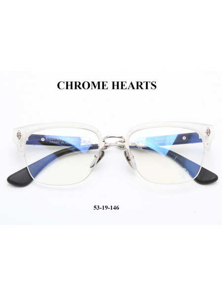 Sterling Silver Eyeglass Frames with Chrome Hearts - EVAGILIST