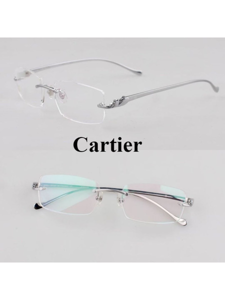 Cartier CT0061O Titanium Eyeglass Frames for Myopia