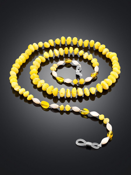 Amber Eyeglass Chain - Light Shades Natural Baltic Amber