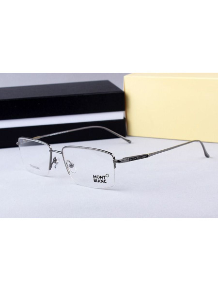 Montblanc MB677 Men's Half-Rim Eyeglass Frames
