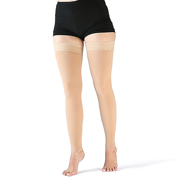 Beige Compression Socks - 20-30 mmHg, Class 2 Support (1 Pair)