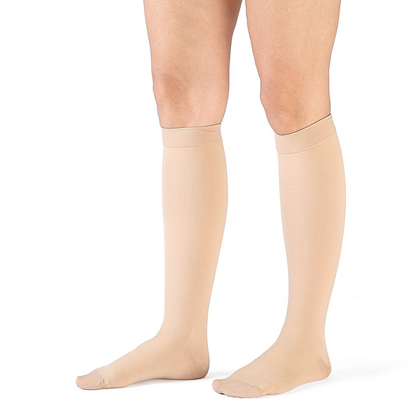 Beige Compression Stockings - 20-30 mmHg, 1 Pair