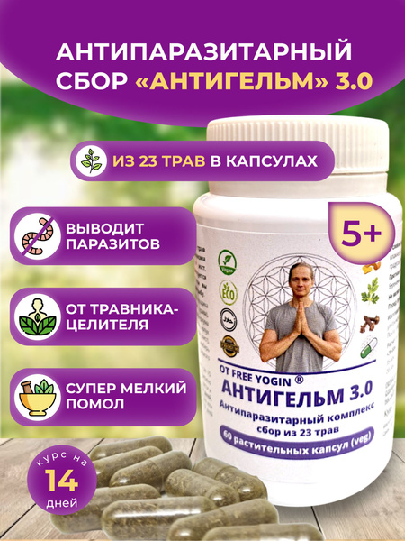Anti-Parasite Herbal Detox Capsules (Vegan) - 60 Count