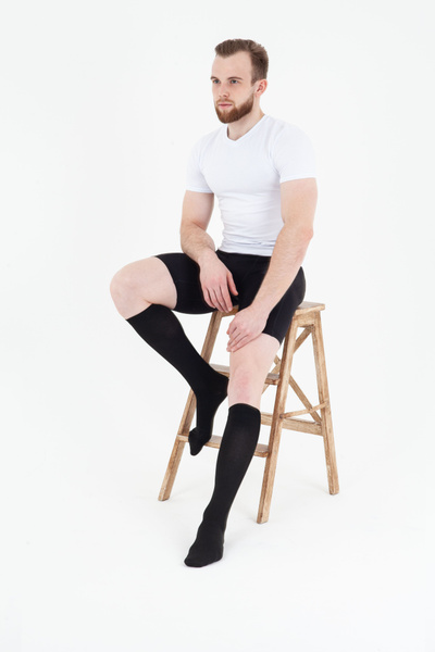 Black Compression Socks, 20-30 mmHg, 1 Pair