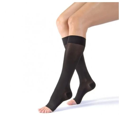 Black Compression Socks, 20-30 mmHg, 1 Pair