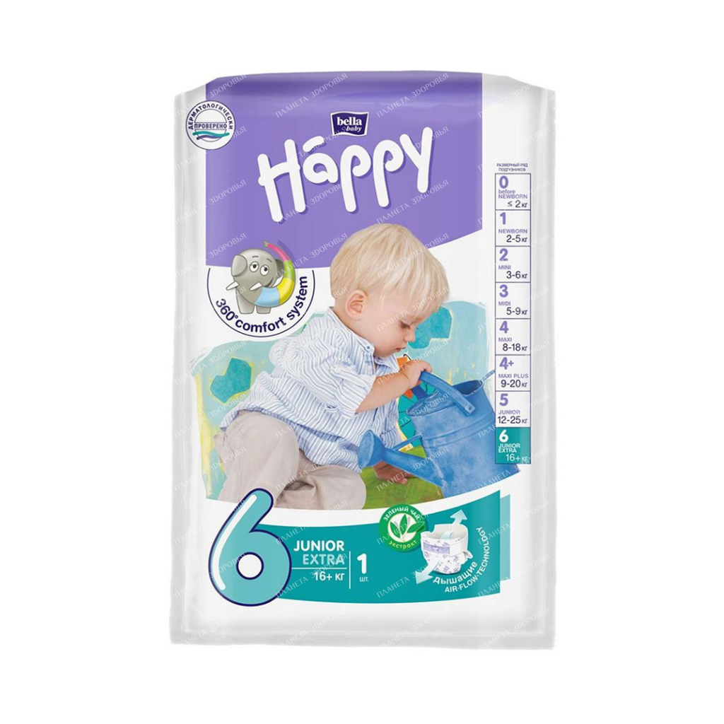 Bella Baby Happy Junior Extra Hygienic diapers for children (Flexi Fit), 1 pc