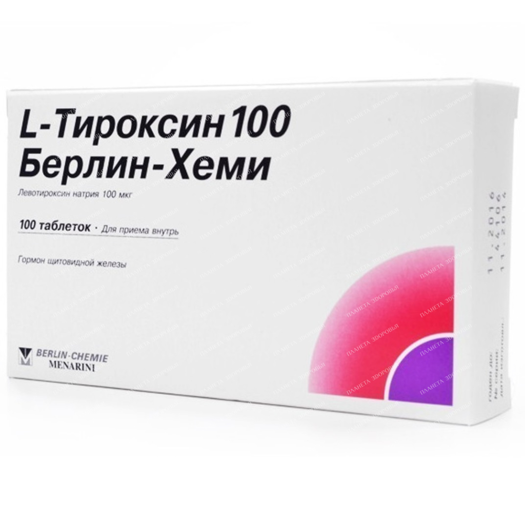 L-Thyroxine 100 Berlin-Chemie tablets 100 mcg №25X4