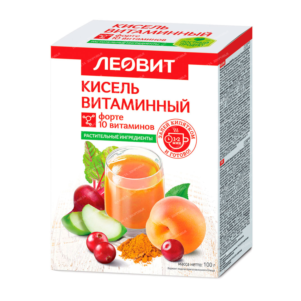 Kissel "Vitamin FORTE". Specialized dietary preventive food product. 5 bags of 20 g. Pack of 100 g