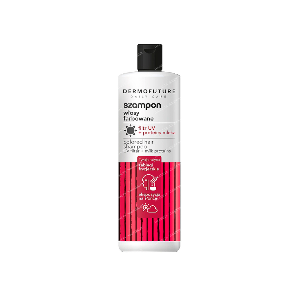 DermoFuture Daily Care Shampoo for colored hair with UV filter and milk proteins 380 ml