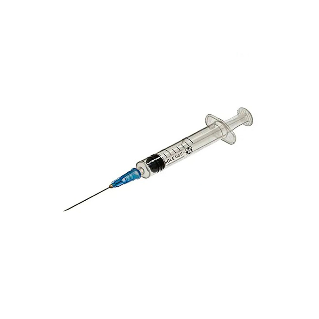 Syringe erased. one time injectable 2.0ml with 23G x 1 1/4" needle (0.6mm x 30mm)