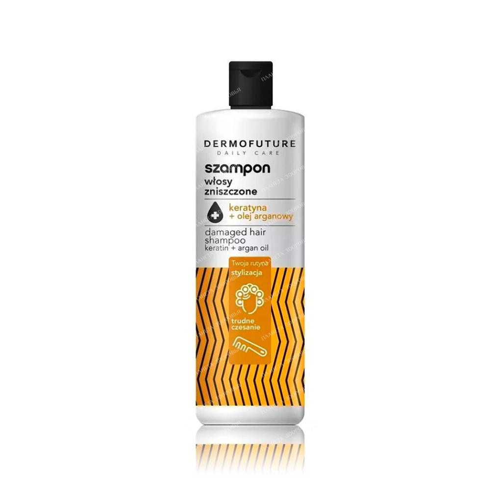 DermoFuture Daily Care Shampoo for damaged hair with keratin and argan oil 380 ml
