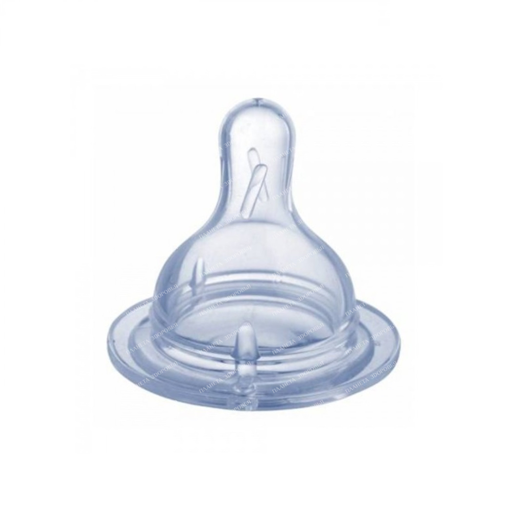 Canpol babies Pacifier mol. silicone (round, for wide-mouth bottles, mini flow, 0+), 21/719