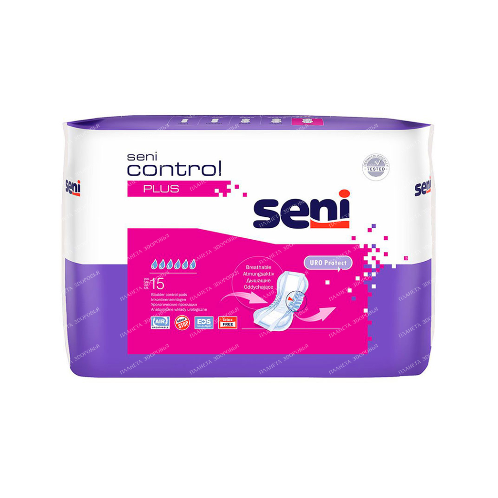 SENI CONTROL Urological pads in size SUPER 15 pcs