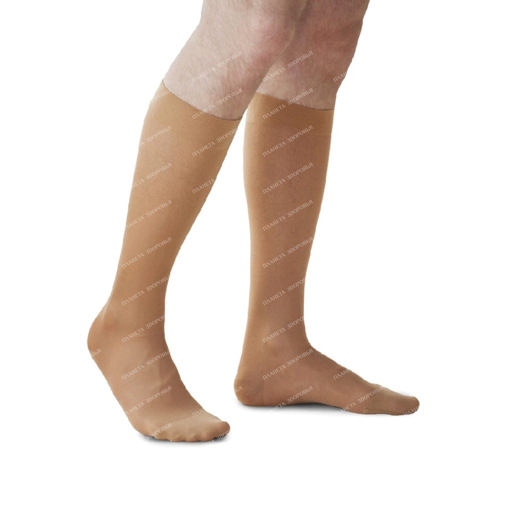 Medical compression stockings below the knee with a toe m.3002 2 class. р.4 (L) height1 beige