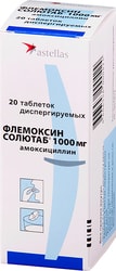 Astellas Flemoxin Solutab, 1000 mg, 20 tablets Disp.