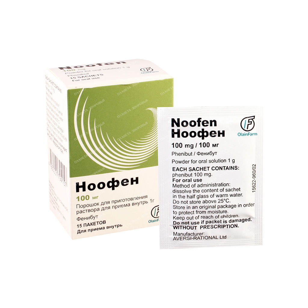 Noofen 100 powder for solution for oral administration 100mg in bags №15