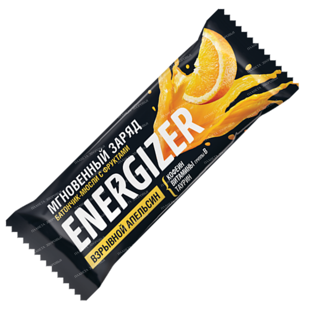 Muesli bar with fruits Explosive orange. Packing 40 g