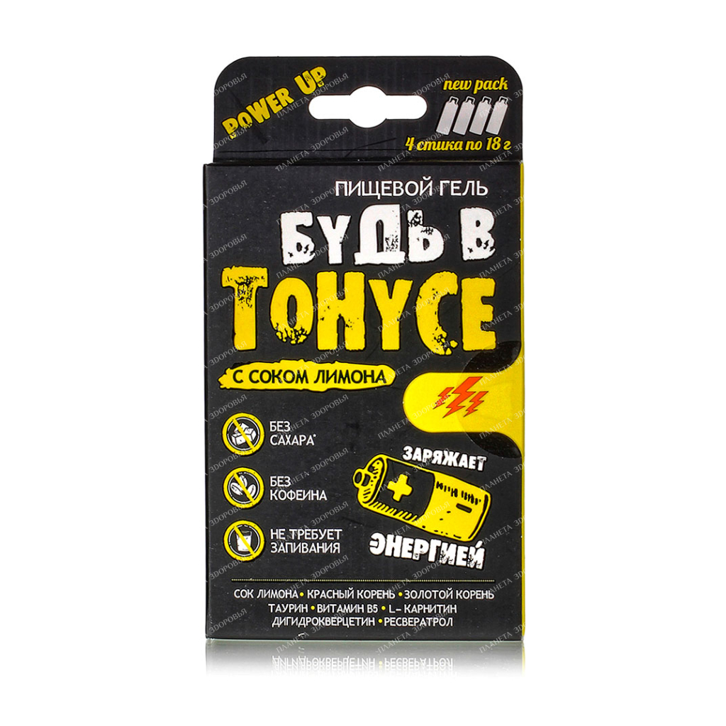 Food gel "Be in good shape" with lemon juice 4 sticks of 18 g