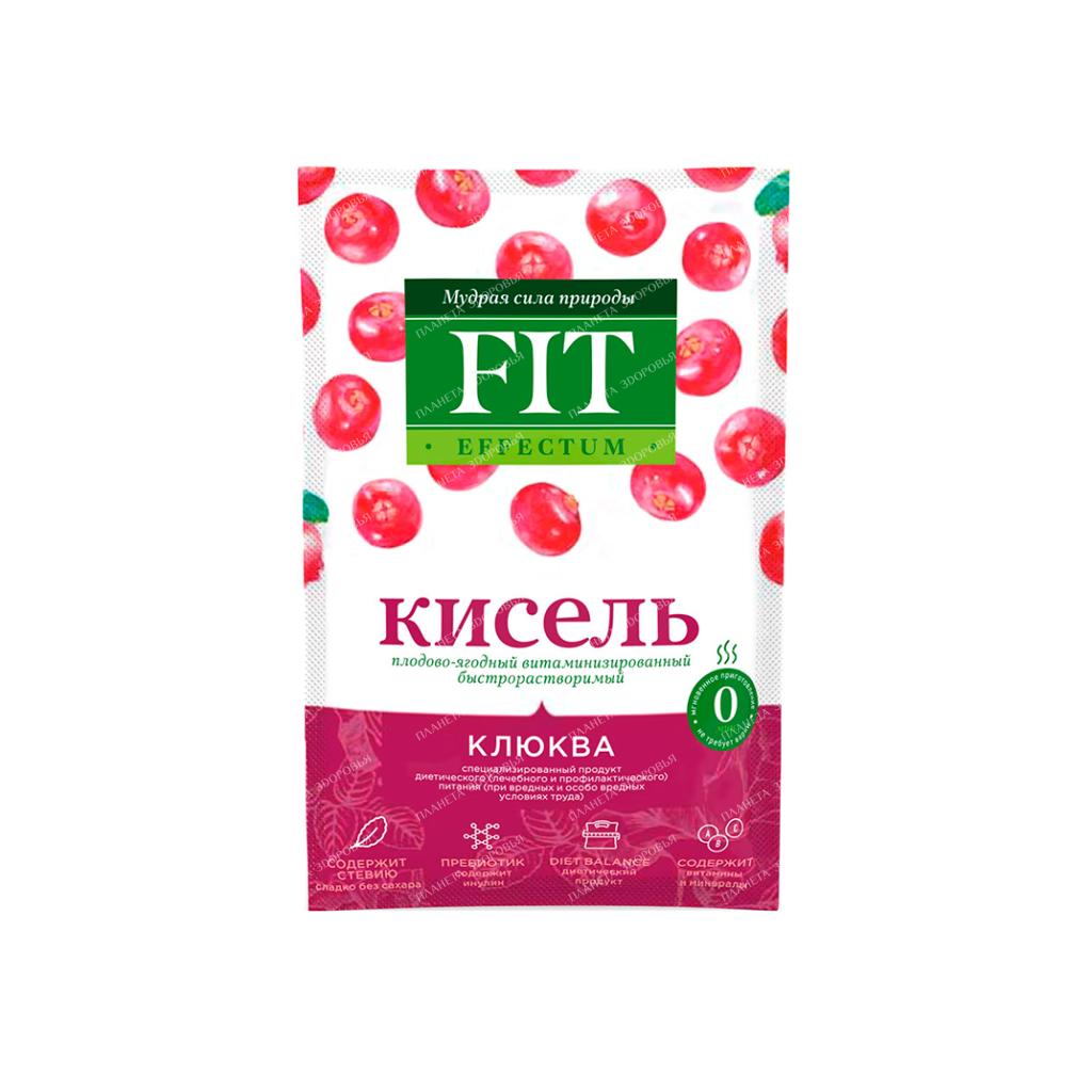 FitEffektum Kissel fruit and berry fortified instant "Cranberry", sachet 30g