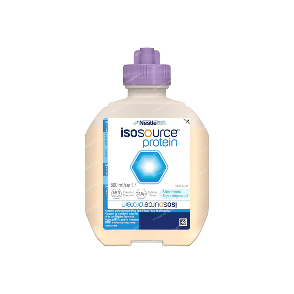 ISOSOURCE PROTEIN Special food prophylactic nutrition complete balanced formula with high protein content for enteral nutrition of children over 3 years old and adults (neutral taste), 500 ml