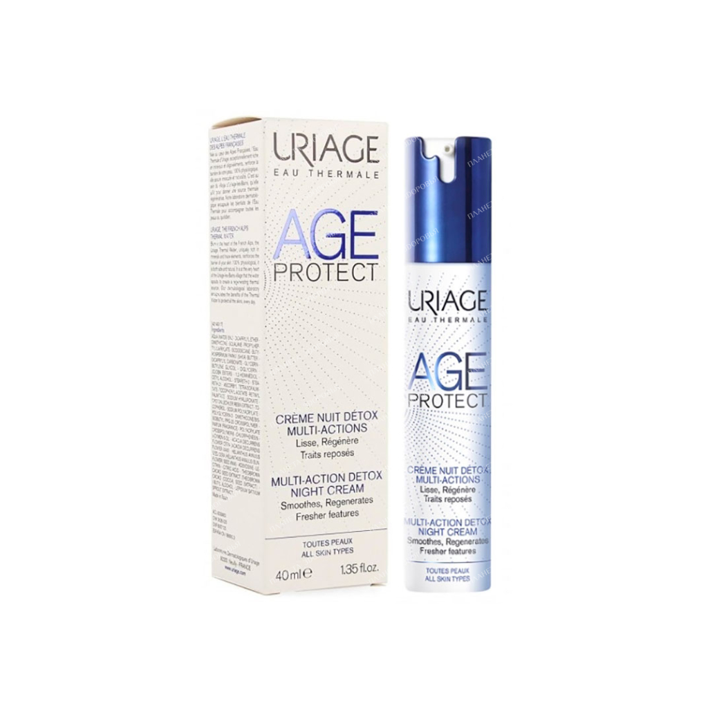 Uriage Detox cream for face AGE PROTECT CREME NUIT DETOX MULTI-ACTIONS multifunctional. night, 40 ml